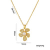 Wholesale Women's Casual Pearl Flower Titanium Steel Ochain Necklace With Ushaped Design And Electroplating Treatment