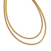 Wholesale Women's Casual Punk Hiphop Doublelayer Snake Chain Necklace Stainless Steel 18K Real Gold Plated Geometric