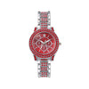 Wholesale Women's Casual Quartz Watch With Color Diamond Encrusted Round Alloy Case