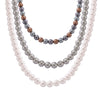 Wholesale Women's Casual Round High Gloss Beaded Necklace Handmade With Imitation Pearl And Titanium Steel Geometric Style
