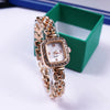 Wholesale Women's Casual Square Metal Alloy Stainless Steel Bracelet Watch With Diamond Inlay