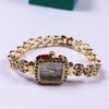 Wholesale Women's Casual Square Metal Alloy Stainless Steel Bracelet Watch With Diamond Inlay
