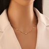 Wholesale Women's Casual Stainless Steel Electroplated Heart Shape O Word Chain Clavicle Chain Jewelry