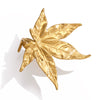 Wholesale Women's Casual Stainless Steel Electroplated Leaf Open Ring Hand Jewelry