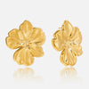 Wholesale Women's Casual Stainless Steel Geometric Flower Electroplated Earrings