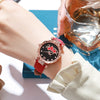 Wholesale Women's Casual Student Quartz Belt Watch Plastic Case Imitation Leather Strap Stainless Steel Buckle Round Dial