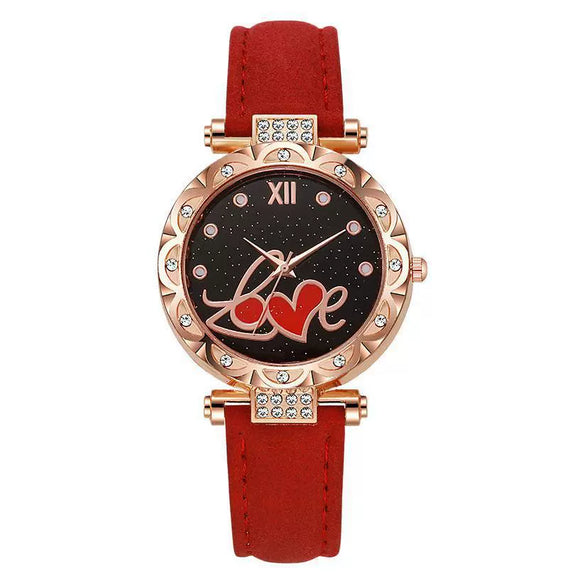 Wholesale Women's Casual Student Quartz Belt Watch Plastic Case Imitation Leather Strap Stainless Steel Buckle Round Dial