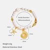 Wholesale Women's Casual Style Animal Zodiac Pattern Stainless Steel Electroplated Pearl Bracelet Jewelry