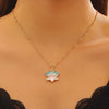 Wholesale Women's Casual Style Electroplated Zinc Alloy Flower Pattern Necklace