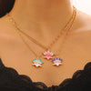 Wholesale Women's Casual Style Electroplated Zinc Alloy Flower Pattern Necklace