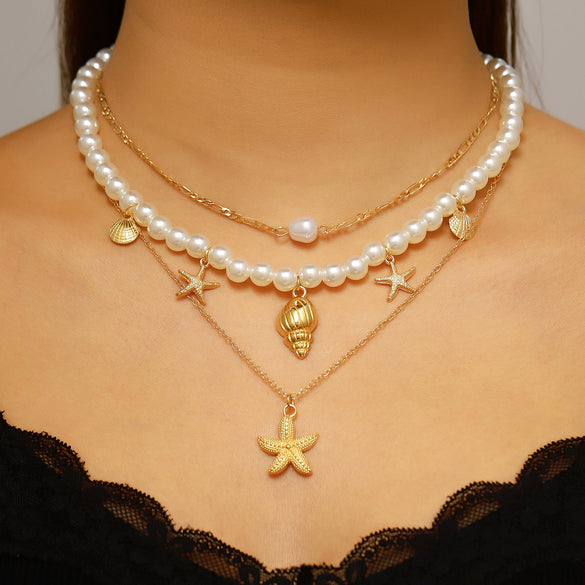 Wholesale Women's Casual Style Multilayered Animal And Zodiac Pattern Alloy And Zinc Alloy Necklace With Electroplating