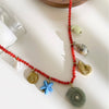 Wholesale Women's Casual Style Natural Stone And Stainless Steel Animal Zodiac Pattern Multi Pendant Handmade Beaded Chain Necklace With Polished Electroplating