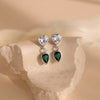 Wholesale Women's Casual Style S925 Silver Earrings With Heart Shape Letter Shape And Constellation Pattern Real Gold Plated