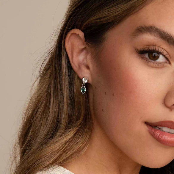 Wholesale Women's Casual Style S925 Silver Earrings With Heart Shape Letter Shape And Constellation Pattern Real Gold Plated