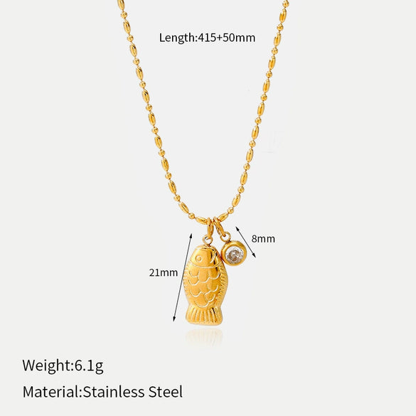 Wholesale Women's Casual Style Stainless Steel Electroplated Flower Pattern Necklace With Hand Painted Tulip And Enamel Pendant