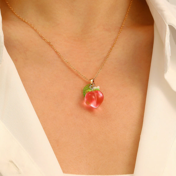 Wholesale Women's Ceramic Fruit Shape Electroplated Earrings