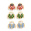 Wholesale Women's Childlike Style Stainless Steel Electroplated Animal And Zodiac Themed Earrings