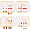 Wholesale Women's Christmas Earrings Alloy Creative Cartoon Elk Snowflake Santa Claus Design With Diamond Treatment