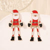 Wholesale Women's Christmas Earrings Zinc Alloy Resin Baking Varnish Santa Claus Light Luxury Fashion Niche All Match