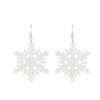 Wholesale Women's Christmas Jewelry Alloy Exaggerated Large Snowflake Earrings With Classic Colorful Bell Snowman Design Electroplated