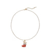 Wholesale Women's Christmas Santa Claus Alloy Pendant Necklace With Geometric Cartoon Design And Dripping Oil Finish