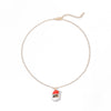 Wholesale Women's Christmas Santa Claus Alloy Pendant Necklace With Geometric Cartoon Design And Dripping Oil Finish