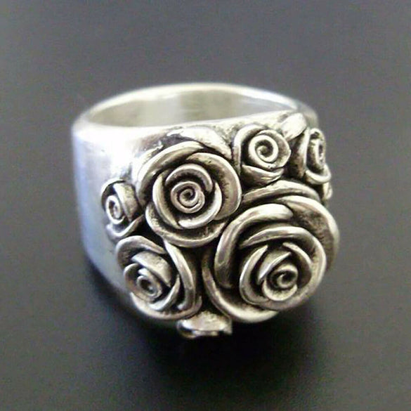 Wholesale Women's Classic Alloy Flower Ring With Electroplating Jewelry