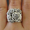Wholesale Women's Classic Alloy Flower Ring With Electroplating Jewelry