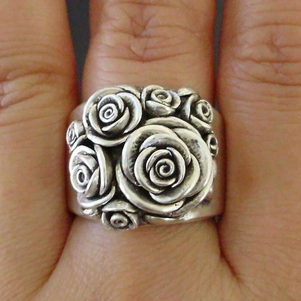 Wholesale Women's Classic Alloy Flower Ring With Electroplating Jewelry