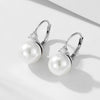 Wholesale Women's Classic Geometric S925 Sterling Silver Pearl Inlaid Shell Bead Earrings