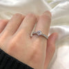 Wholesale Women's Classic Light Luxury Geometric 925 Sterling Silver Ring With High Carbon Diamond Microinlaid And Electroplated