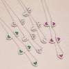 Wholesale Women's Clavicle Chain 925 Sterling Silver Love Zircon Geometric Heart Design