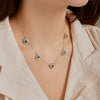 Wholesale Women's Clavicle Chain 925 Sterling Silver Love Zircon Geometric Heart Design
