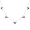 Wholesale Women's Clavicle Chain 925 Sterling Silver Love Zircon Geometric Heart Design
