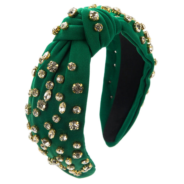 Wholesale Women's Cloth Baroque Style Diamond Knotted Widebrimmed Headband Hair Accessories