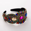 Wholesale Women's Cloth Headband French Retro Light Luxury Heavy Industry Style With Rhinestones