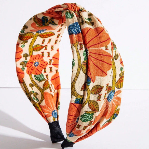 Wholesale Women's Cloth Light Luxury Embroidered Printed Headbands With Diamond Inlay