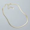 Wholesale Women's Cold Style Geometric 925 Silver Stacked Flat Snake Bone Chain Clavicle Necklace With Electroplating