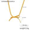 Wholesale Women's Cold Style Jewelry Set With Butterfly Dragonfly Insect Patterns Bow Design Pendant And Clavicle Chain Made Of Titanium Steel Electroplated