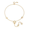 Wholesale Women's Cold Style 18K Real Gold Plated Flower Shape Necklace And Sweater Chain Jewelry Accessories With Pvd Furnace Vacuum Real Gold Plating