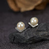 Wholesale Women's Cold Style Light Luxury Niche Design Geometric S925 Sterling Silver And Natural Freshwater Pearl Pendant Necklace Set With Gems
