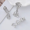 Wholesale Women's Cold Style Zinc Alloy Wave Shaped Duckbill Hairpin With Love Butterfly Design And Electroplating Treatment
