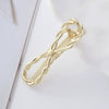 Wholesale Women's Cold Style Zinc Alloy Wave Shaped Duckbill Hairpin With Love Butterfly Design And Electroplating Treatment