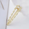 Wholesale Women's Cold Style Zinc Alloy Wave Shaped Duckbill Hairpin With Love Butterfly Design And Electroplating Treatment