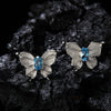 Wholesale Women's Colored Gemstone Necklace Butterfly Style S925 Sterling Silver Inlaid With Natural Sapphire Tanzanite Animal Zodiac Design