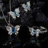Wholesale Women's Colored Gemstone Necklace Butterfly Style S925 Sterling Silver Inlaid With Natural Sapphire Tanzanite Animal Zodiac Design