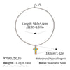 Wholesale Women's Colorful Enamel Geometric Cross Pendant Necklace With 18K Real Gold Plating Stainless Steel