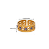 Wholesale Women's Colorful Oil Dripping Devil's Eye Heart Shape Stainless Steel 18K Gold Plated Inlaid With Gold Retro Open Ring