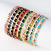 Wholesale Women's Colorful Zircon Bracelet With Electroplating And Niche Design