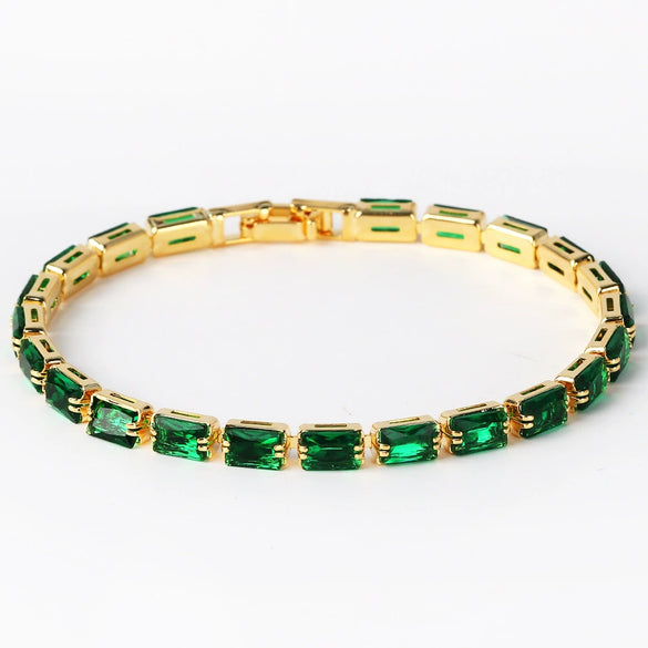 Wholesale Women's Colorful Zircon Bracelet With Electroplating And Niche Design